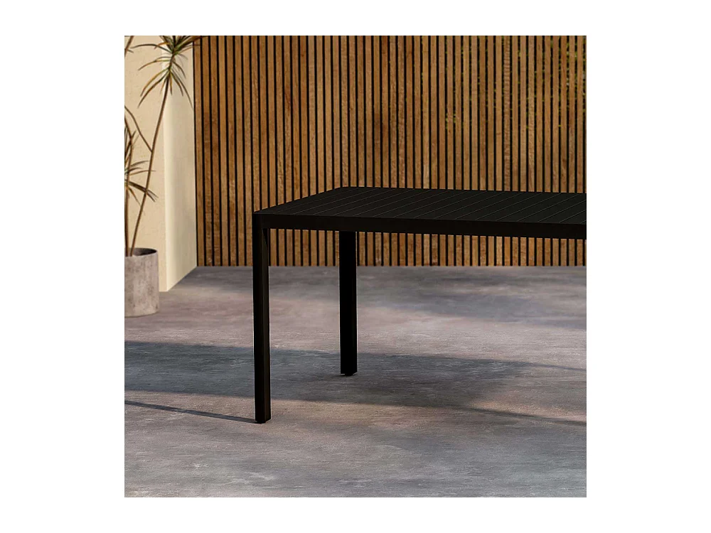 Table de Jardin "Giardini" 200cm Noir