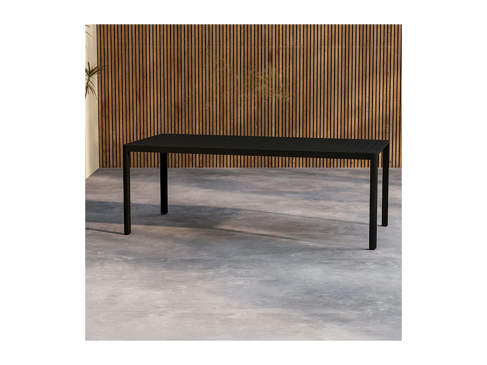 Table de Jardin "Giardini" 200cm Noir