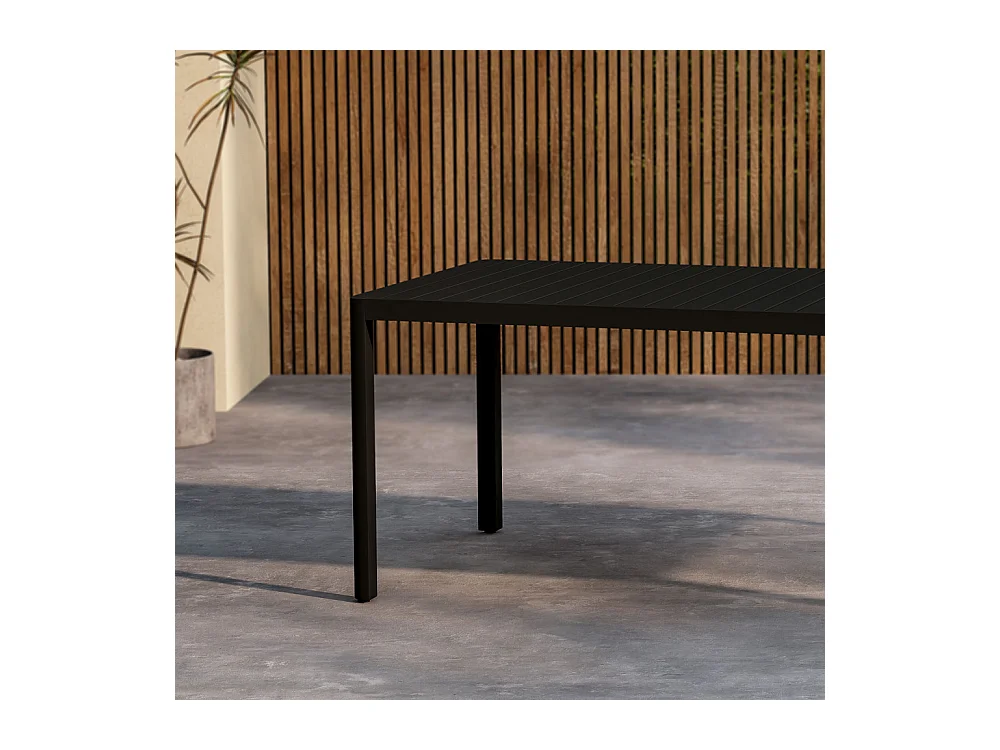 Table de Jardin "Giardini" 200cm Noir