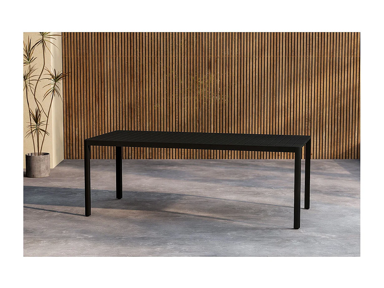 Table de Jardin "Giardini" 200cm Noir