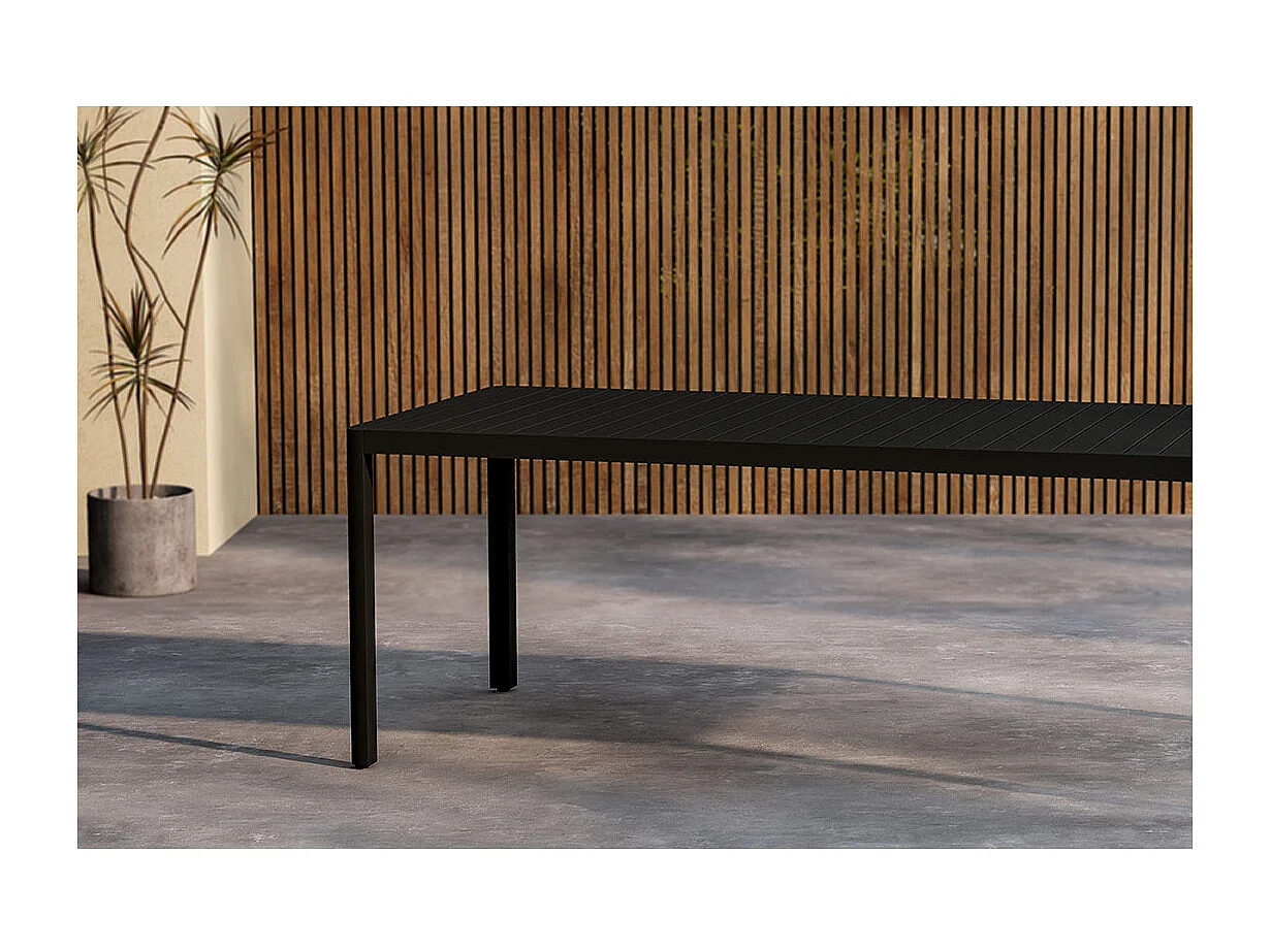 Table de Jardin "Giardini" 200cm Noir