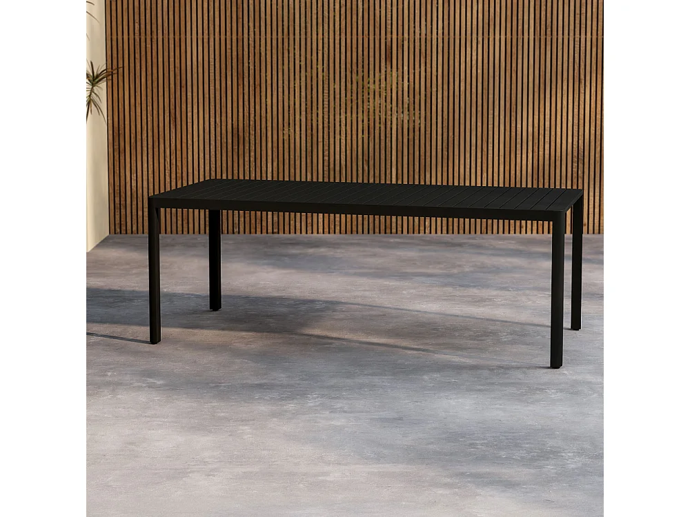 Table de Jardin "Giardini" 200cm Noir