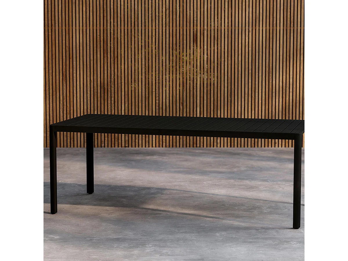 Table de Jardin "Giardini" 200cm Noir