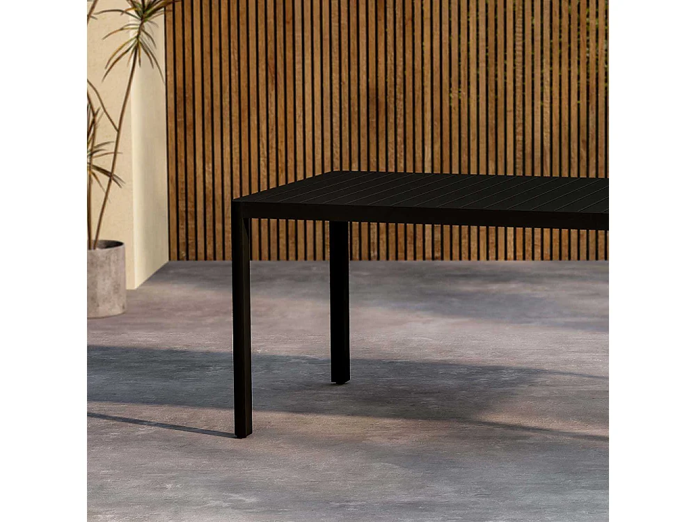 Table de Jardin "Giardini" 200cm Noir