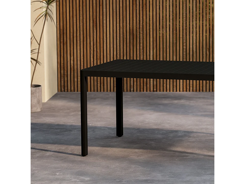 Table de Jardin "Giardini" 200cm Noir