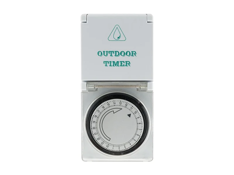 Programmateur mécanique étanche Schuko IP44 - noir - Zenitech