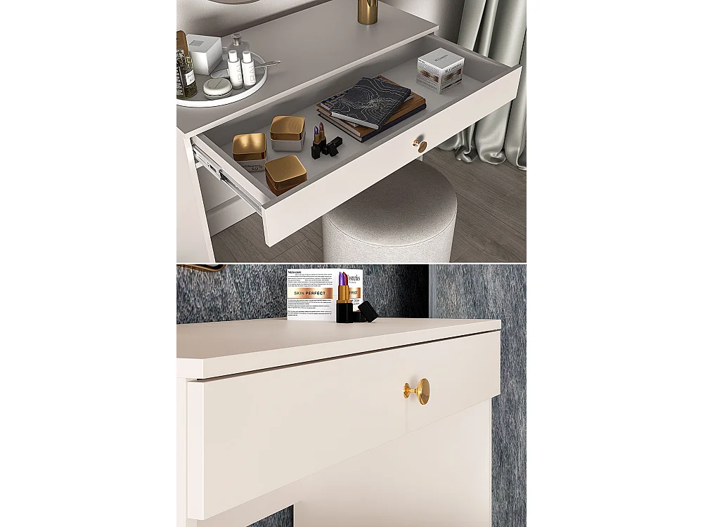 SCHMINKTISCH Selgin Kaschmir 100 / 40 / 79cm