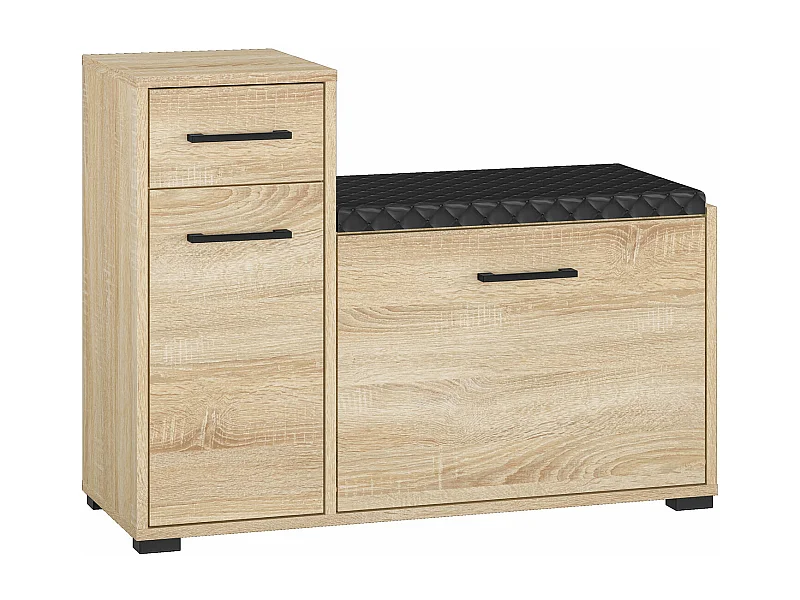 SCHUHSCHRANK Caro Sonoma Eiche hell / schwarz 90 / 34 / 68cm