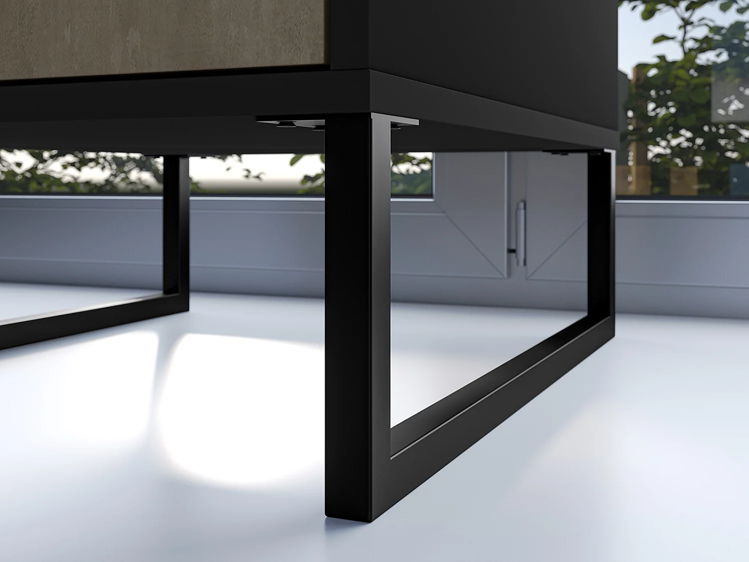 SCHREIBTISCH Colt schwarz / Craft Gold Eiche / Premium Steel 120 / 55 / 75cm