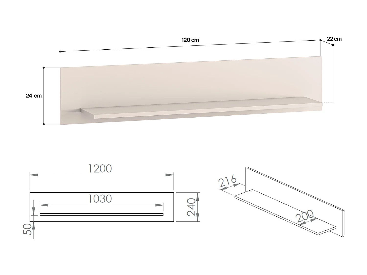 WANDREGAL Selgin Kaschmir 120 / 22 / 24cm