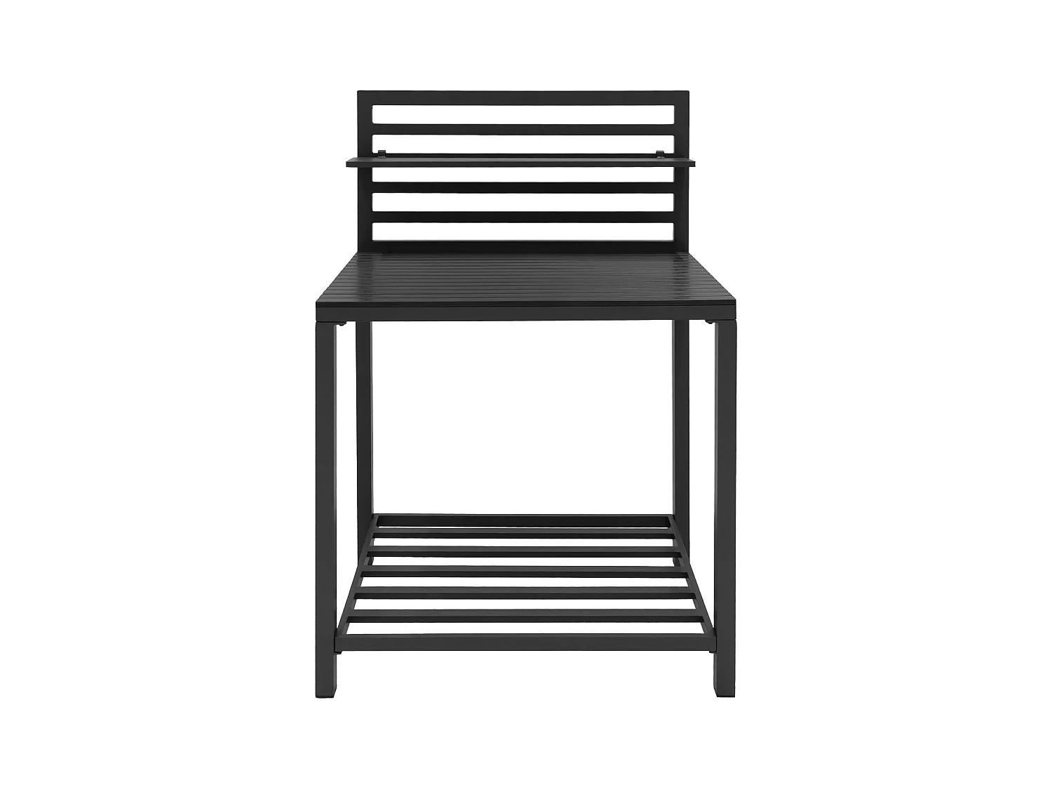 3-teiliges Outdoor-Küchenset mit modularer Konfiguration, Eckspüle & Tischmodul, Aluminium in Anthrazitgrau