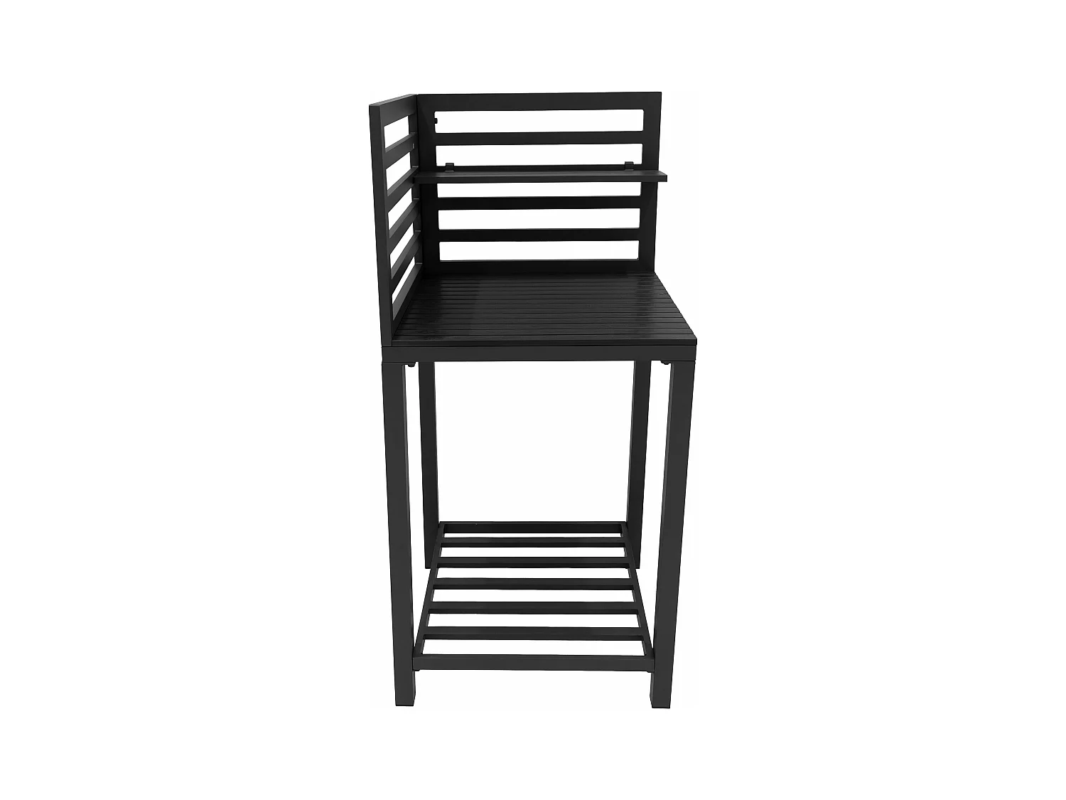 3-teiliges Outdoor-Küchenset mit modularer Konfiguration, Eckspüle & Tischmodul, Aluminium in Anthrazitgrau