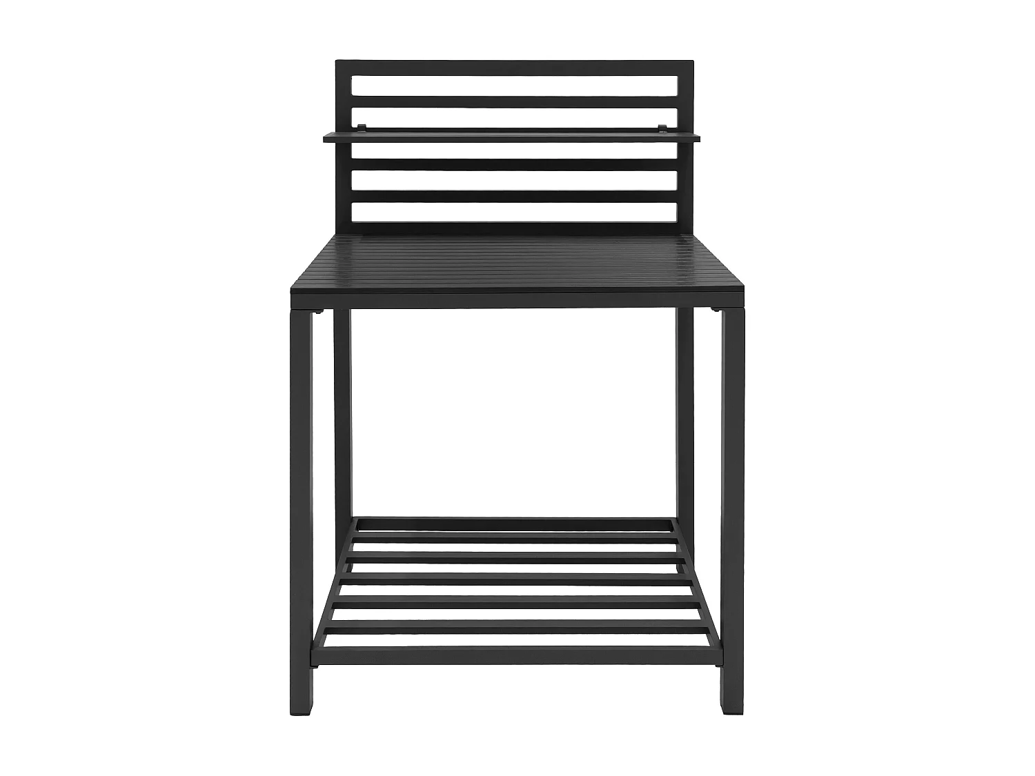 3-teiliges Outdoor-Küchenset mit modularer Konfiguration, Eckspüle & Tischmodul, Aluminium in Anthrazitgrau