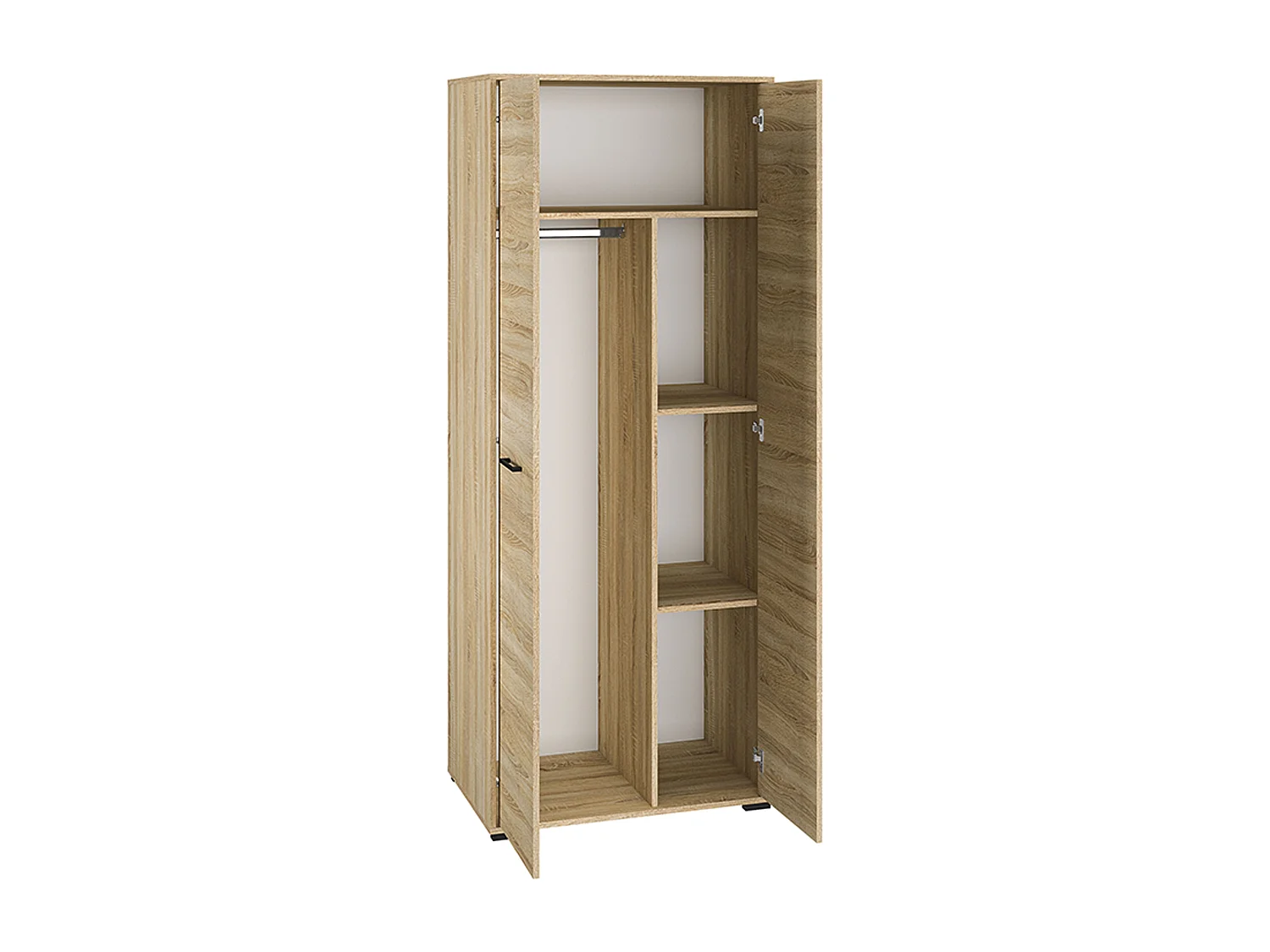 GARDEROEBNSCHRANK Caro Sonoma Eiche hell 80 / 51 / 199cm