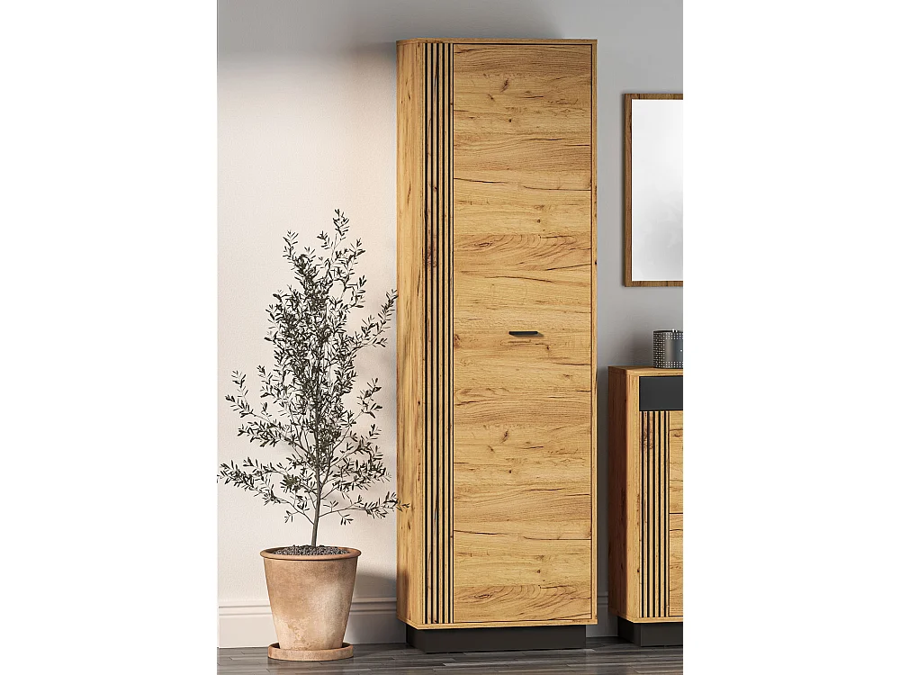 GARDEROBENSCHRANK Vasco Gold Craft Eiche / Schwarz 60 / 34 / 200cm