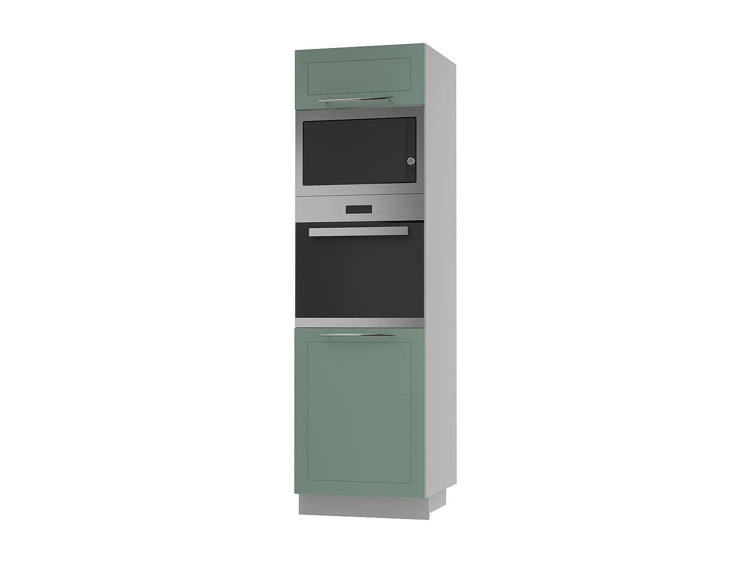 BACKOFEN-HOCHSCHRANK Kvantum D14/RU/60/207 Mint Matt / Grau Matt 60 / 59 / 207cm