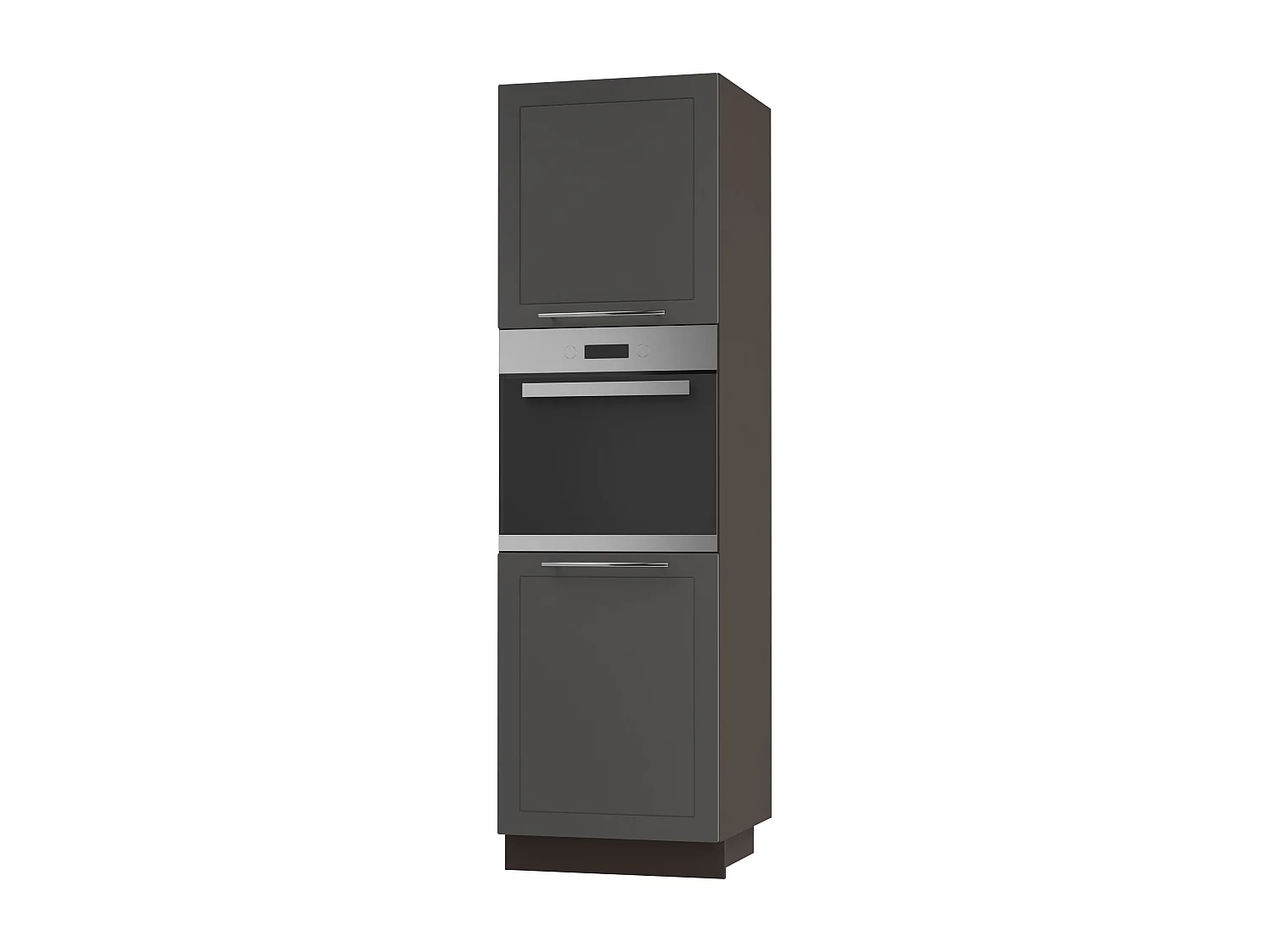 BACKOFENHOCHSCHRANK Kvantum D14/RU/2D Graphit Matt / Lava Matt 60 / 59 / 207cm