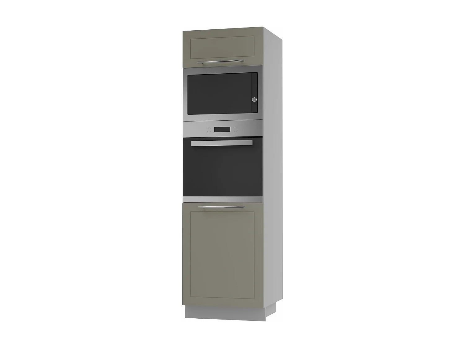 BACKOFEN-HOCHSCHRANK Kvantum D14/RU/60/207 Beige Matt / Grau Matt 60 / 59 / 207cm