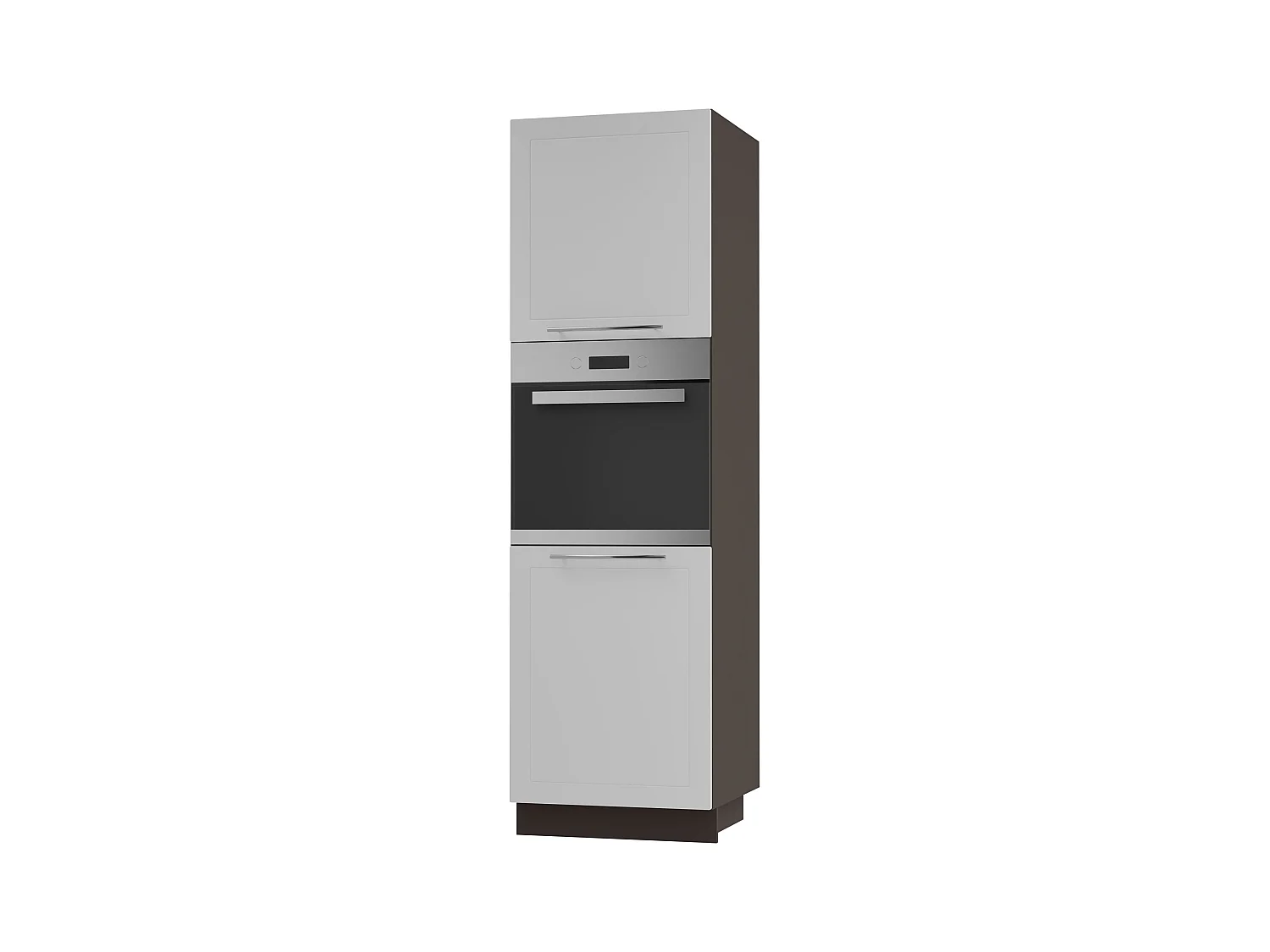 BACKOFENHOCHSCHRANK Kvantum D14/RU/2D Weiß Matt / Lava Matt 60 / 59 / 207cm