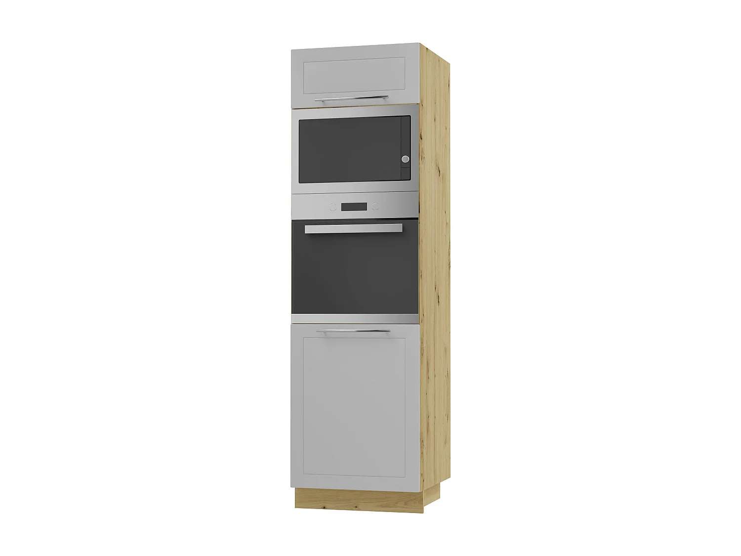 BACKOFEN-HOCHSCHRANK Kvantum D14/RU/60/207 Dust Grey Matt / Eiche Artisan Matt 60 / 59 / 207cm