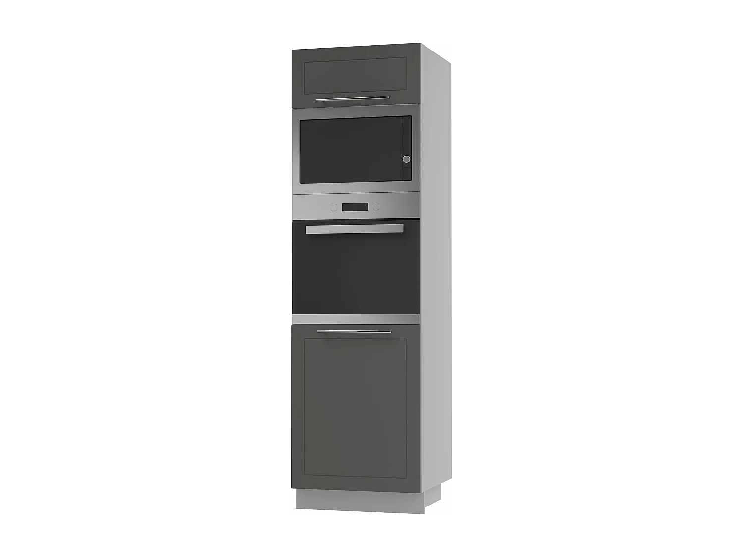 BACKOFEN-HOCHSCHRANK Kvantum D14/RU/60/207 Graphit Matt / Grau Matt 60 / 59 / 207cm