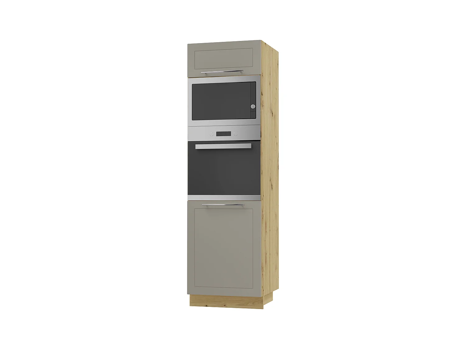 BACKOFEN-HOCHSCHRANK Kvantum D14/RU/60/207 Beige Matt / Eiche Artisan Matt 60 / 59 / 207cm