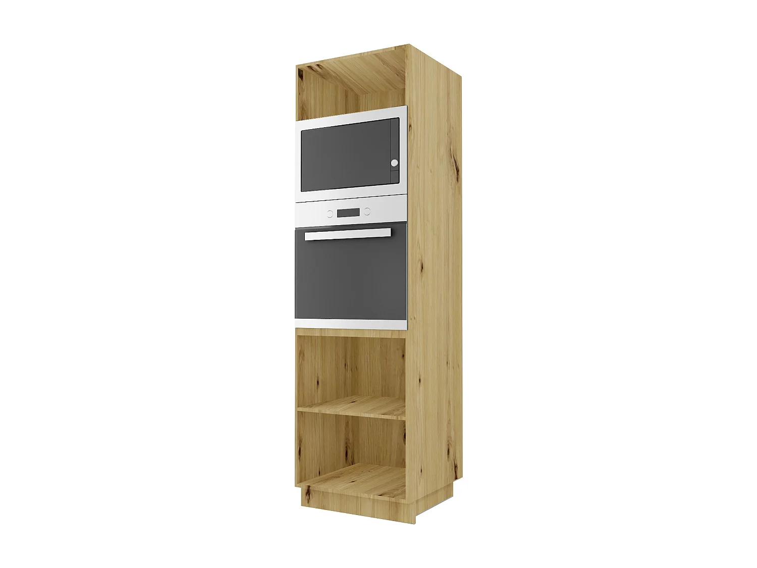 BACKOFEN-HOCHSCHRANK Kvantum D14/RU/60/207 Beige Matt / Eiche Artisan Matt 60 / 59 / 207cm
