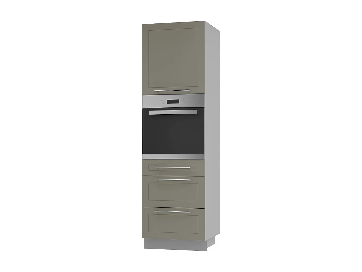 BACKOFEN-HOCHSCHRANK Kvantum D14/RU/3M Beige Matt / Grau Matt 60 / 59 / 207cm