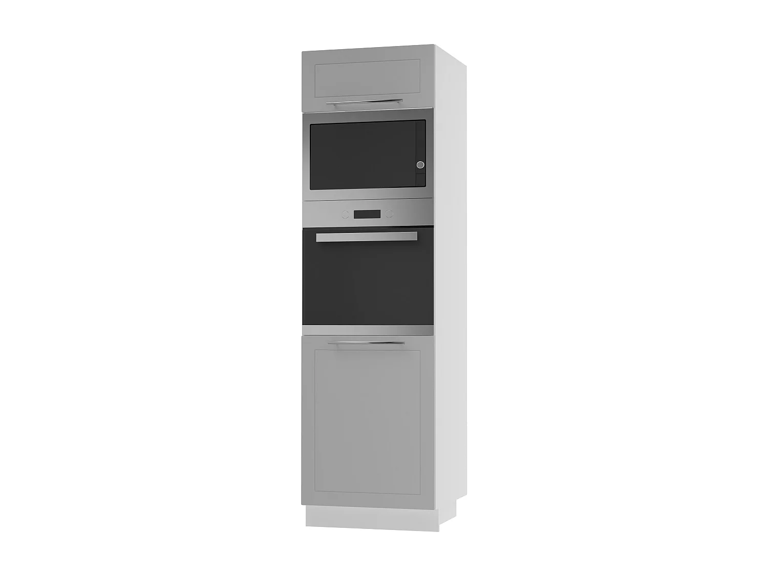 BACKOFEN-HOCHSCHRANK Kvantum D14/RU/60/207 Dust Grey Matt / Weiß Matt 60 / 59 / 207cm
