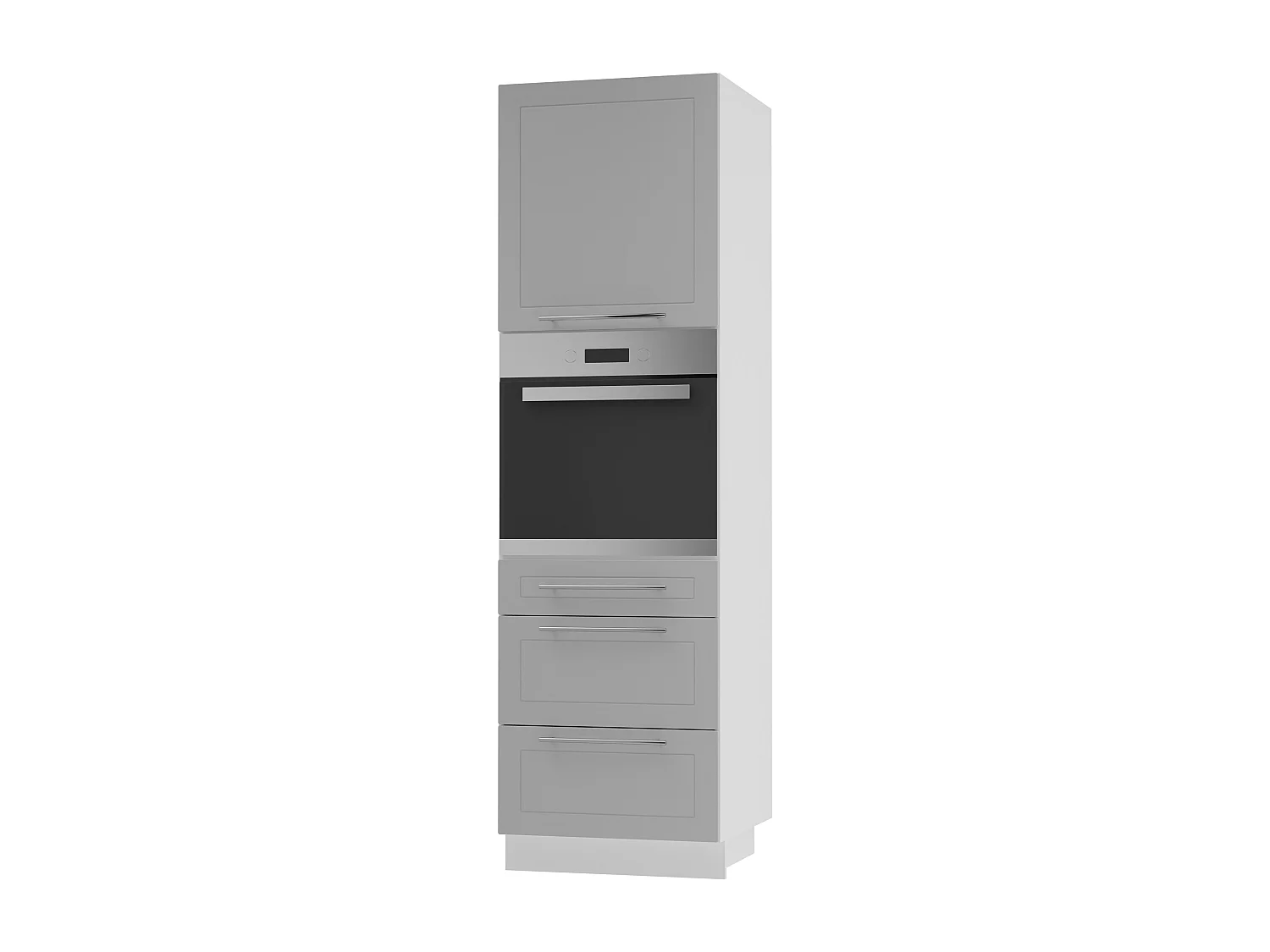 BACKOFEN-HOCHSCHRANK Kvantum D14/RU/3M Dust Grey Matt / Weiß Matt 60 / 59 / 207cm