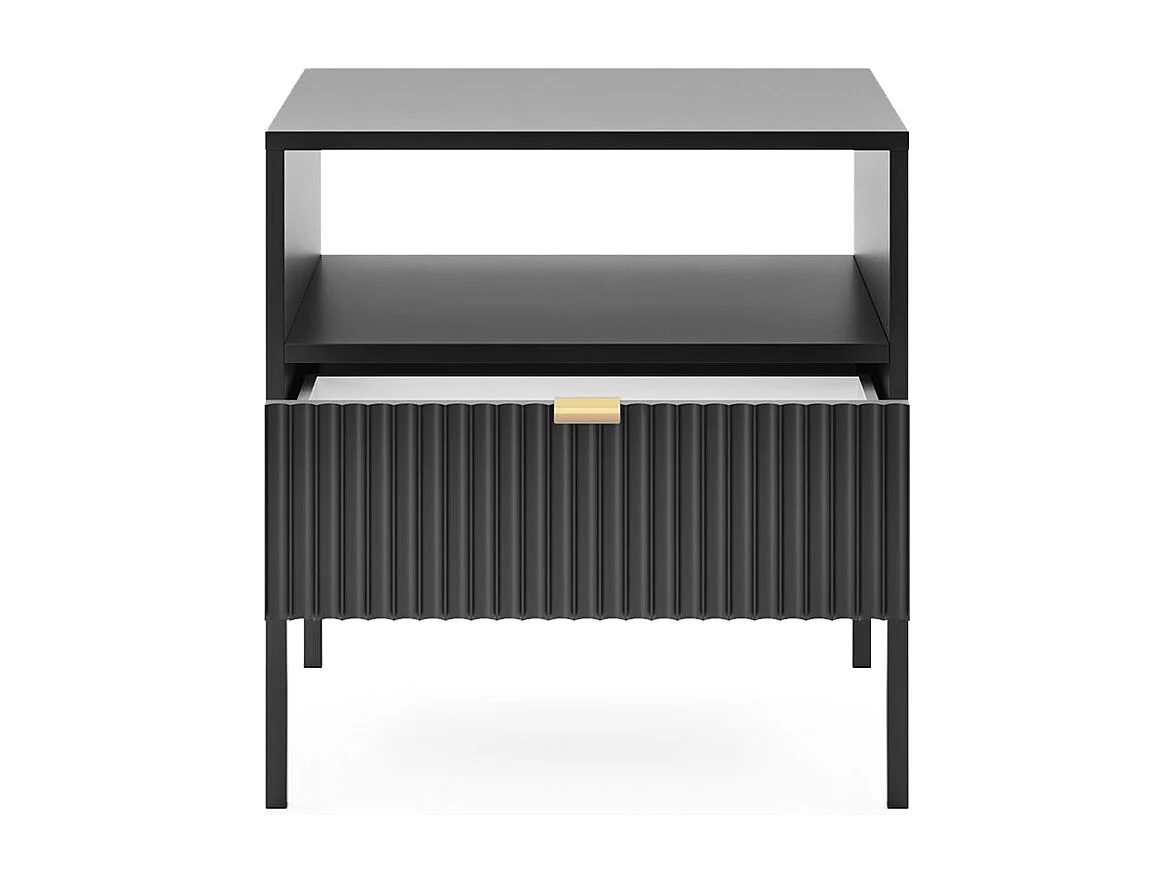 NACHTKONSOLE Nova Schwarz 54 / 39 / 56 cm