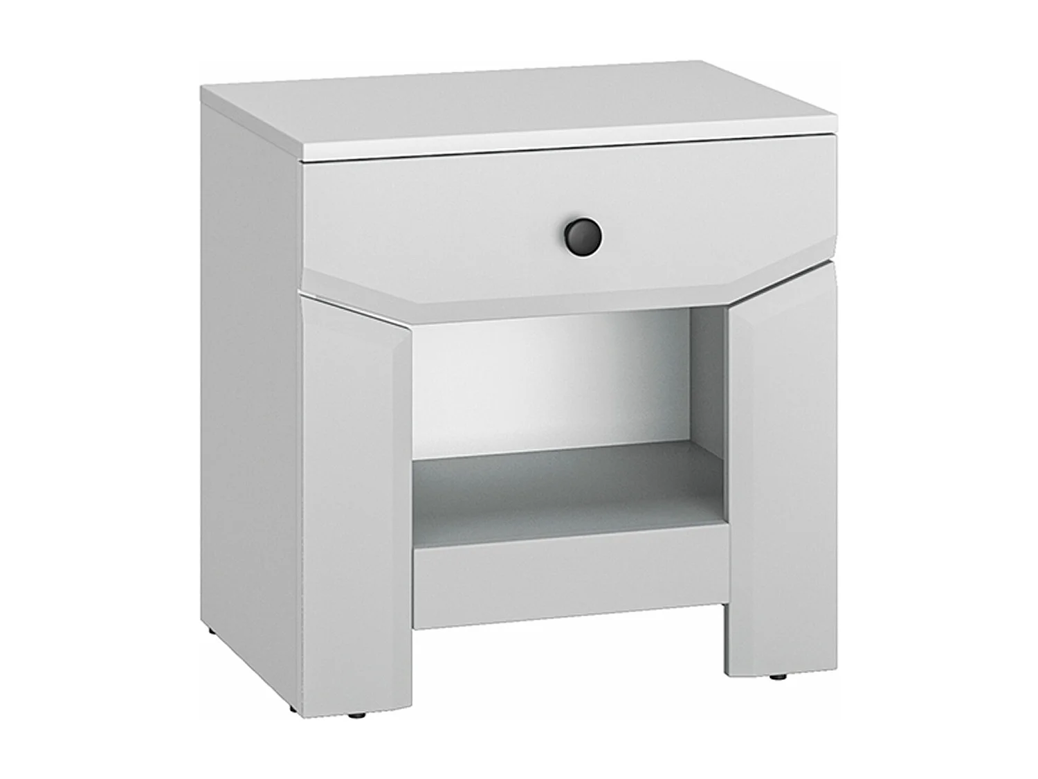 NACHTKONSOLE Terni silbergrau 49 / 35 / 50cm