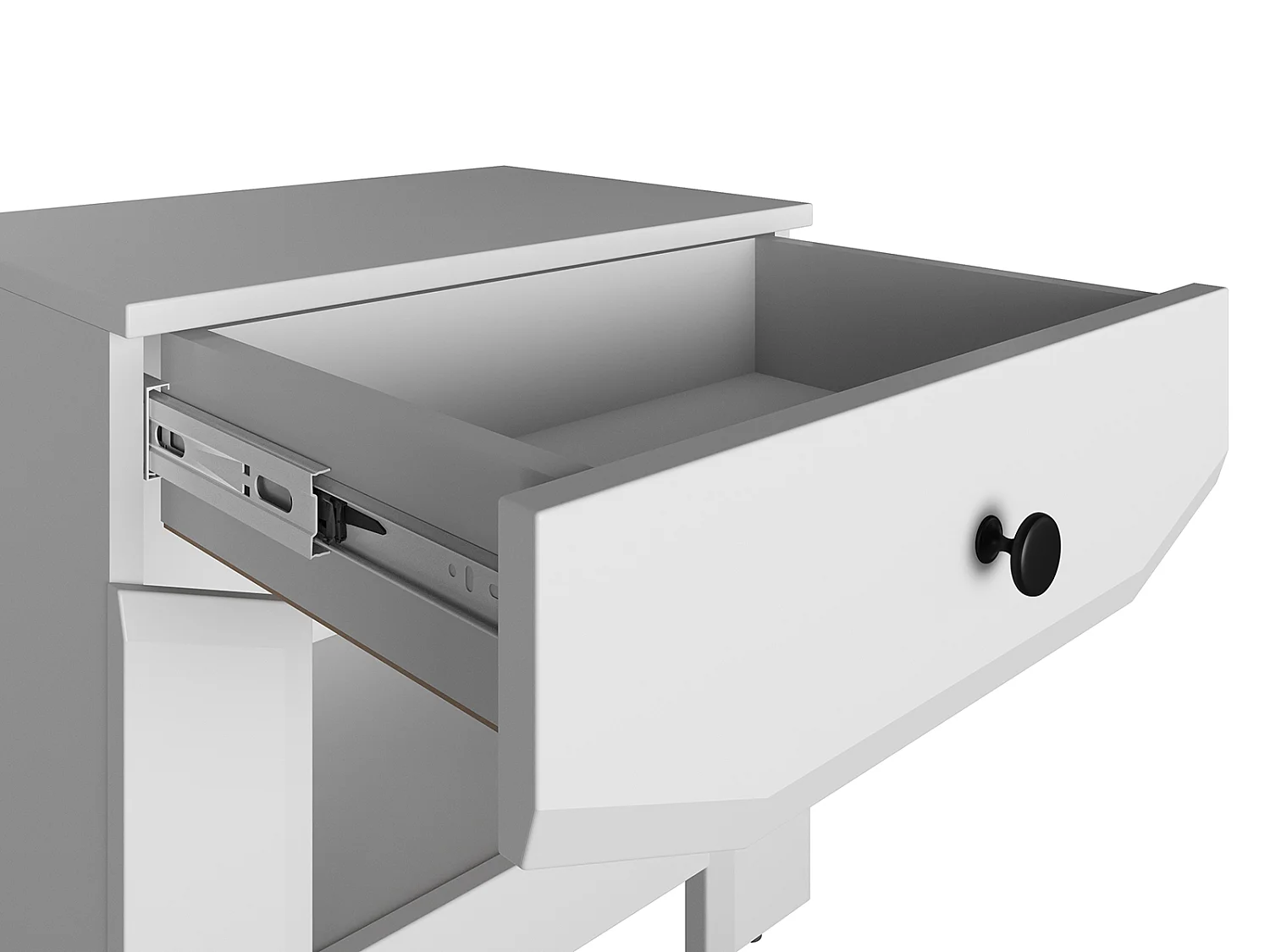 NACHTKONSOLE Terni silbergrau 49 / 35 / 50cm