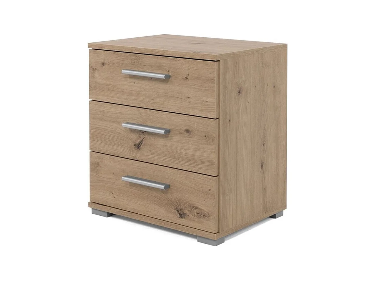 Mesita de noche Elora 3 cajones natural 50x45x34 cm
