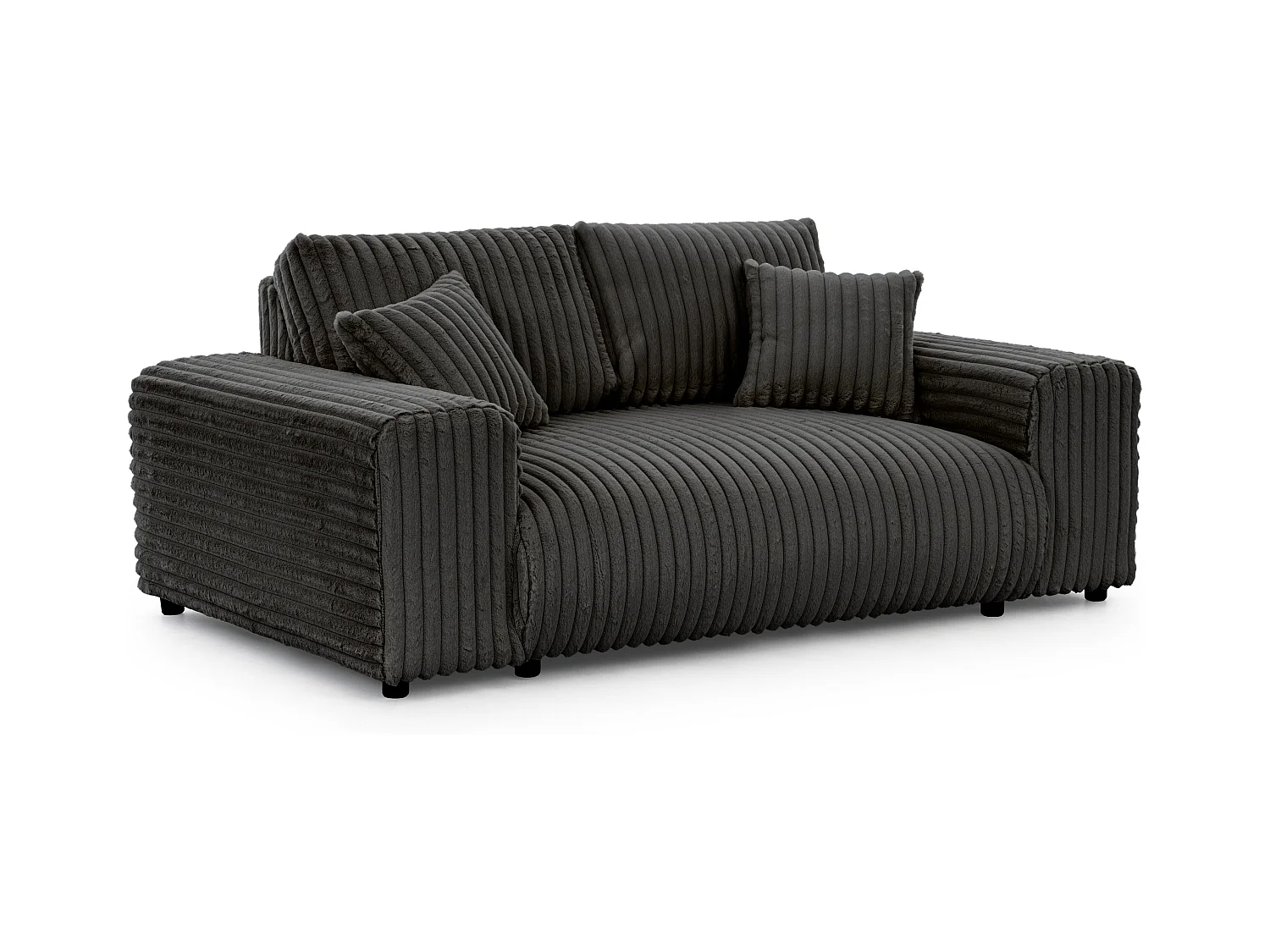 Mollis - Sofa 2 Sitzer aus Plüschcord mit schöner Sitzkomfort