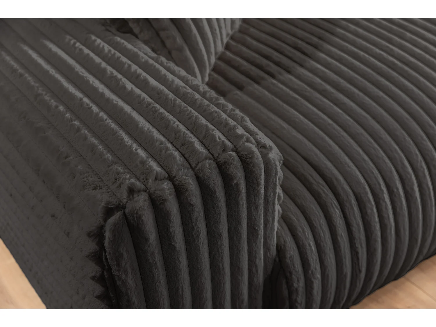 Mollis - Sofa 2 Sitzer aus Plüschcord mit schöner Sitzkomfort