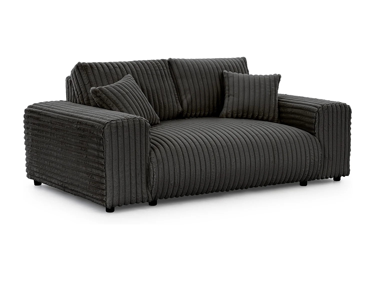 Mollis - Sofa 2 Sitzer aus Plüschcord mit schöner Sitzkomfort