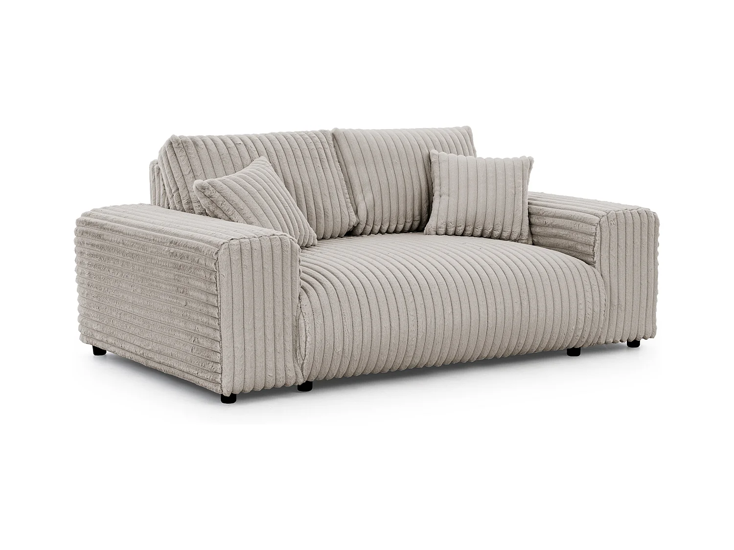 Mollis - Sofa 2 Sitzer aus Plüschcord mit schöner Sitzkomfort