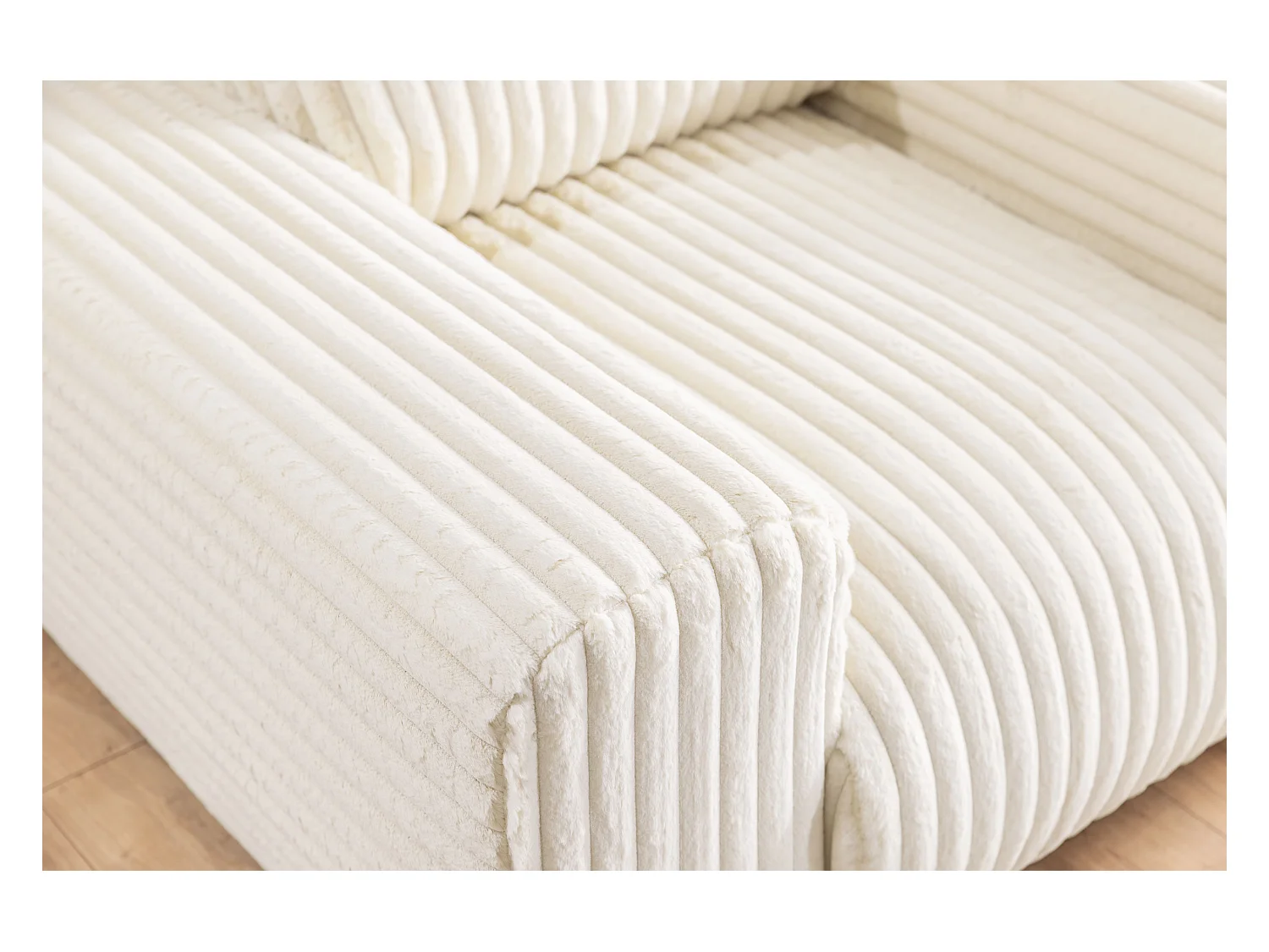 Mollis - Sofa 2 Sitzer aus Plüschcord mit schöner Sitzkomfort