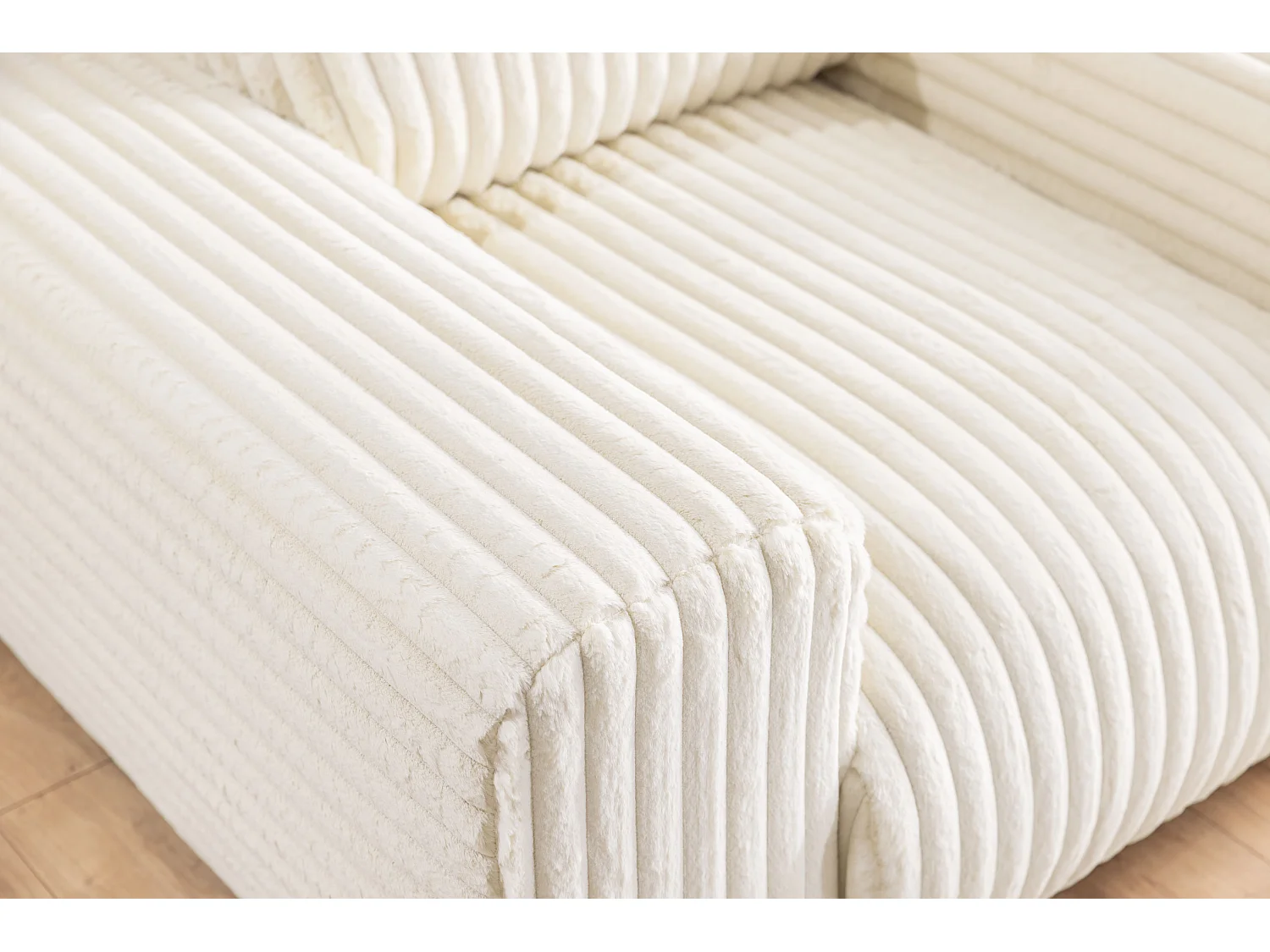 Mollis - Sofa 2 Sitzer aus Plüschcord mit schöner Sitzkomfort