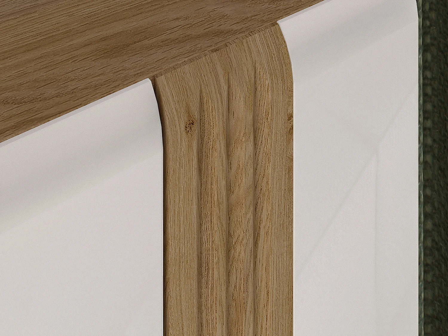 STANDVITRINE Adagio weiß Hochglanz / Eiche castello 65 / 42 / 196cm