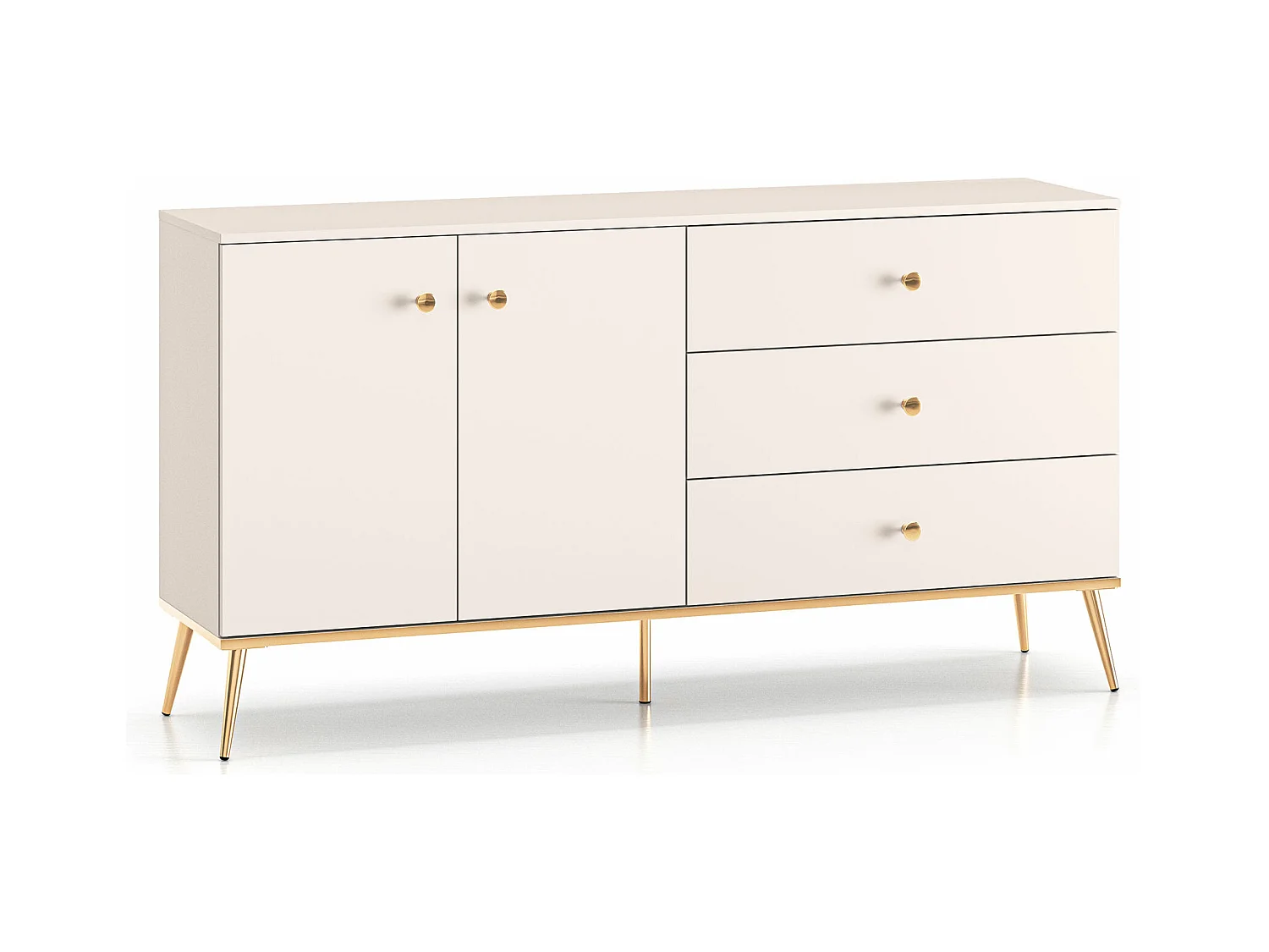 KOMMODE Selgin Kaschmir / Gold 160 / 40 / 85cm