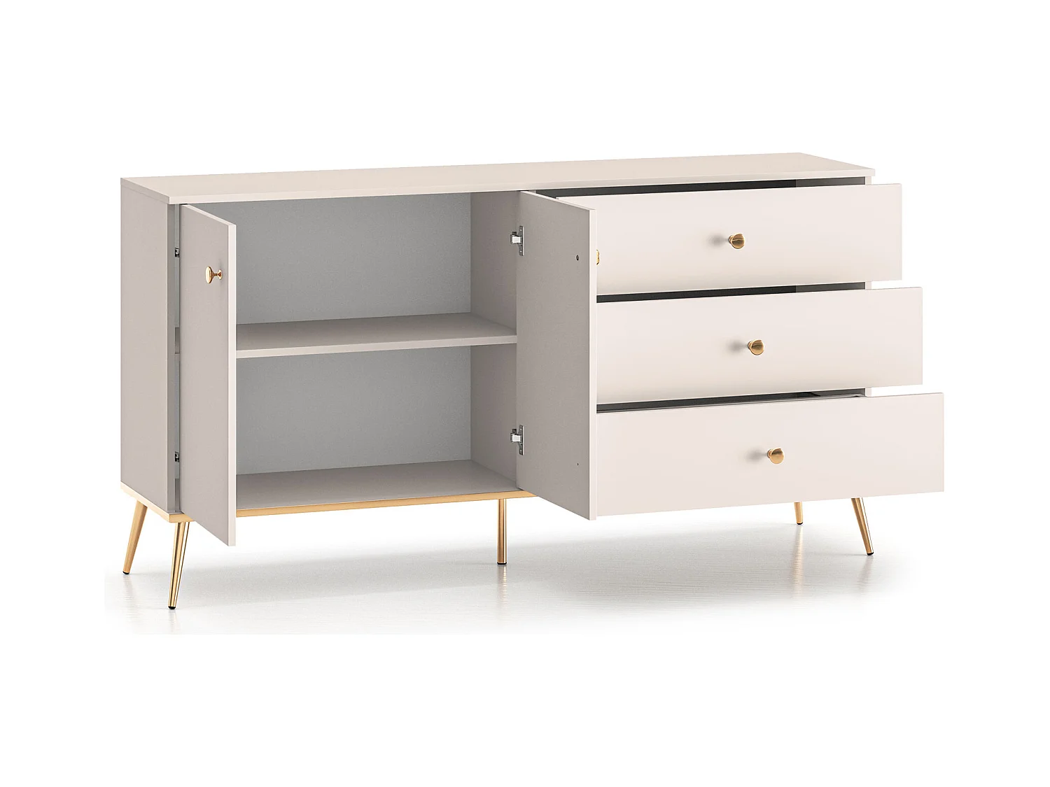 KOMMODE Selgin Kaschmir / Gold 160 / 40 / 85cm