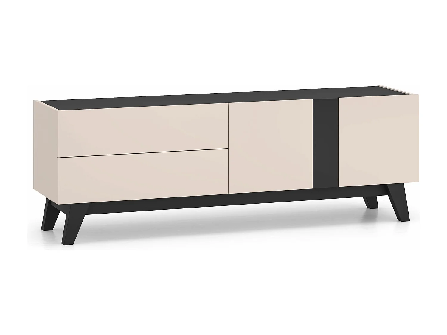 LOWBOARD Freshion Kaschmir / Schwarz 160 / 40 / 55cm