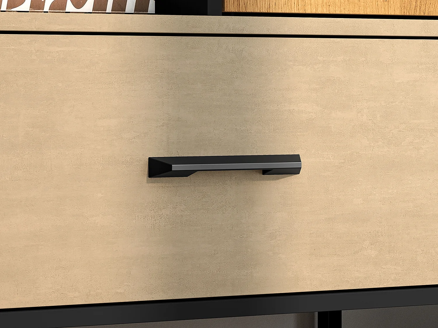 BÜCHERREGAL Colt schwarz / Craft Gold Eiche / Premium Steel 80 / 40 / 156cm