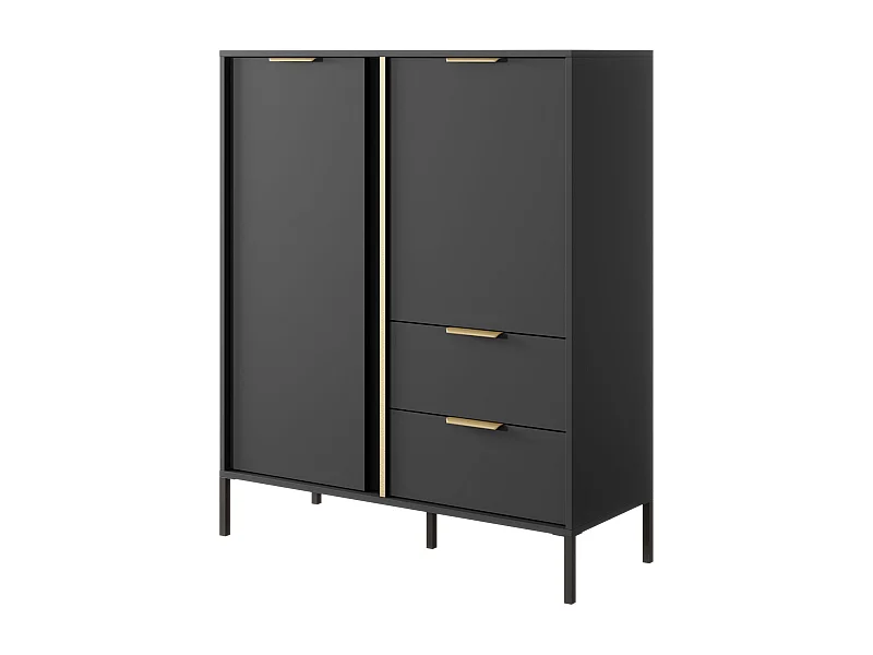 HIGHBOARD Lars anthrazit / gold 103,3 / 39,5 / 123,4 cm