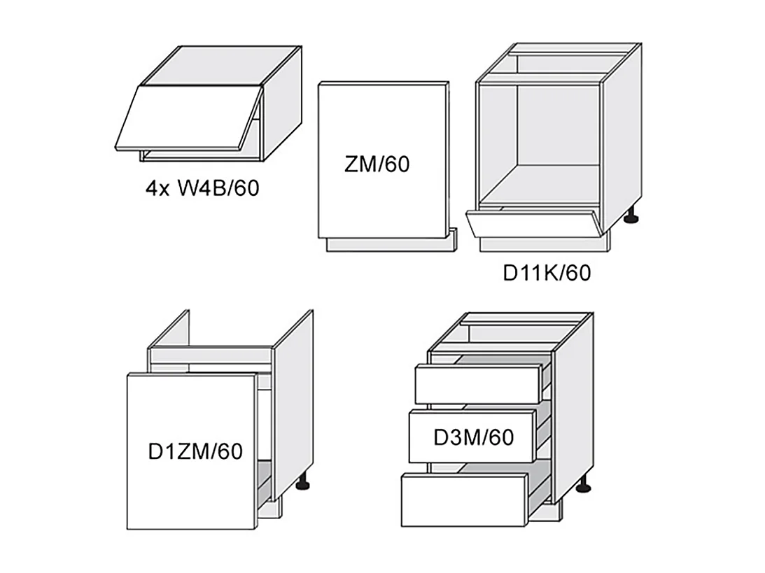 SINGLEKÜCHE Kvantum Weiß Matt / Beige Matt 240 / 50 / 207 cm (8-teilig)