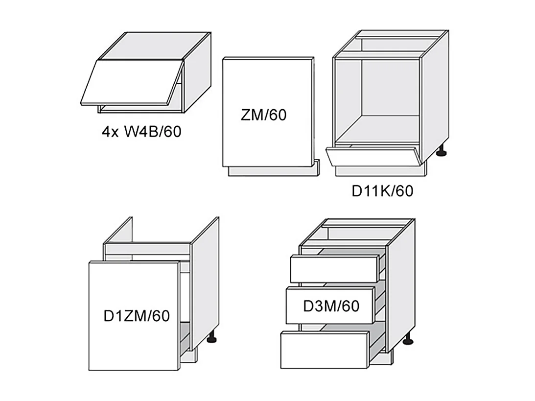 SINGLEKÜCHE Kvantum Weiß Matt / Beige Matt 240 / 50 / 207 cm (8-teilig)