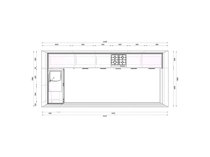 WINKELKÜCHE Kvantum weiß / weiß matt & schwarz 13-teilig