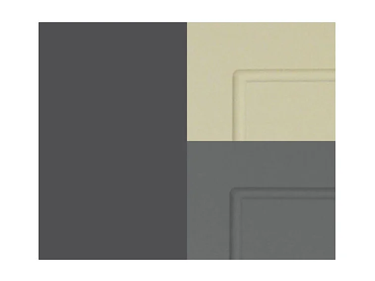 L-FORM KÜCHENZEILE Kvantum Lava / Vanille-Dust Grey Matt 385 / 256 / 207 cm (14-teilig)